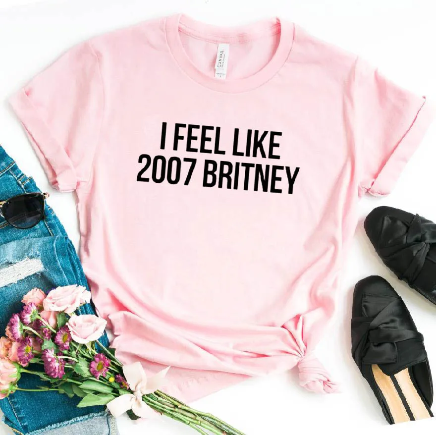 2007 Britney Letters Print Women T-Shirt - Casual Cotton Funny Shirt for Ladies - 6 Color Options - Hipster Top Tee Z-251 image 3