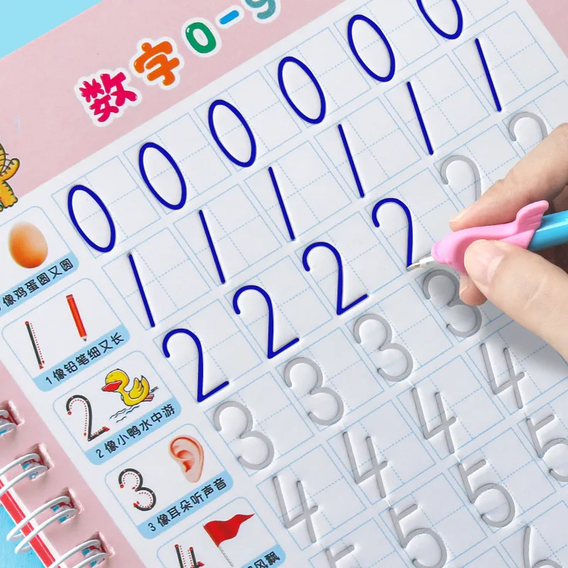 

5 Books/Sets of Children's Copybook Reusable Handwriting Practice Learn English Magic Stationery Calligraphy Montessori Toys