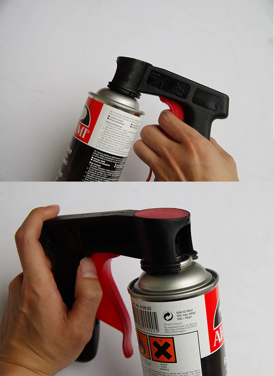 Автомобильная ручка-пульверизатор черная пластиковая резиновая ручка для