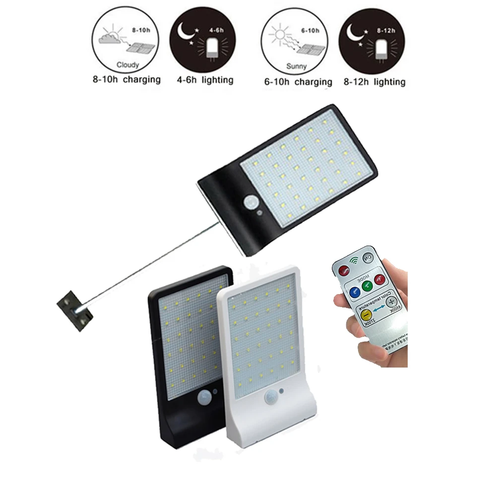 48 Светодиодный Отделяемый солнечный светильник с датчиком движения PIR