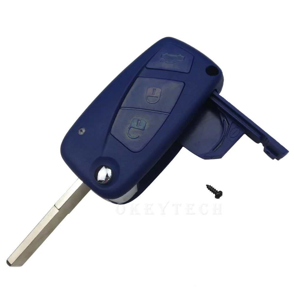 OkeyTech чехол для автомобильного ключа с 3 кнопками Fiat 500 Punto Stilo Ducato Panda Doblo Bravo