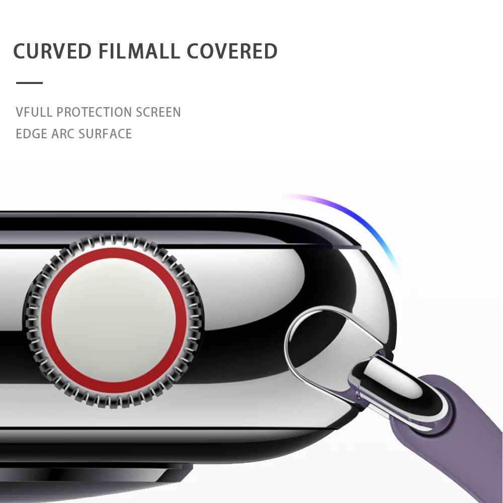 360 full Screen Protective Glass for Apple Watch Series SE 654 38MM 40MM 42MM 44MM Waterproof Soft protector Film on IWatch 321