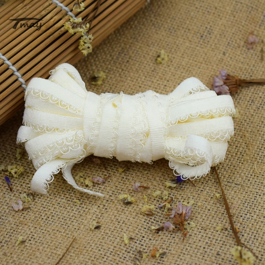 #1580 кремовые круги/кольца плюшевые эластичные ленты для брюк кружевная ткань