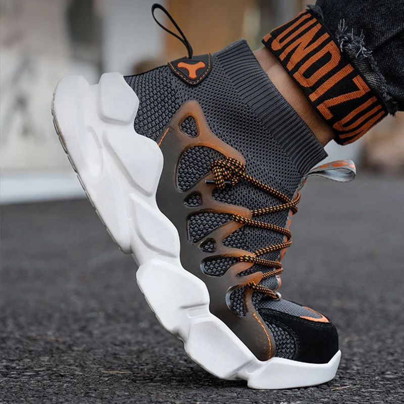 

2021 New Safety Shoes Men Work Sneakers Indestructible Work Boots Men Steel Toe Shoes Lightweight Men Boots Winter Shoes Male