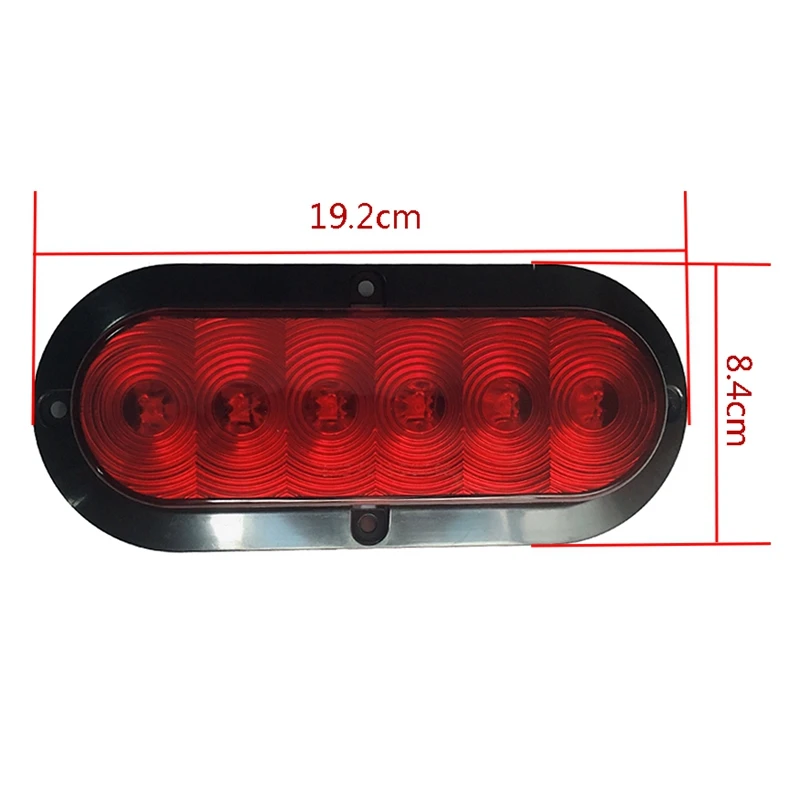 2 шт. прицеп Грузовик Лодка Красный 6 светодиодный фланцевое крепление дюймов