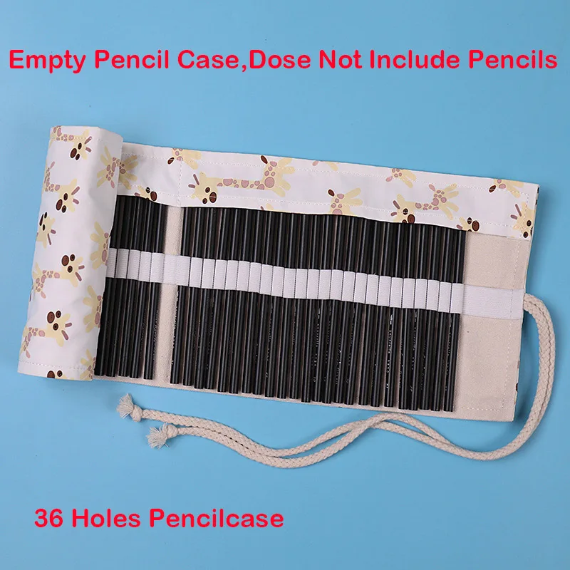 36 Holes Pencil Case Cute Roll Pencil Case 36/48/72 Holes Penal Large Unicorn Flamingo Pencilcase for Boys Girls Pen Bag Stationery Kit Box Supplies - Цвет: 36 Holes Pencil Case