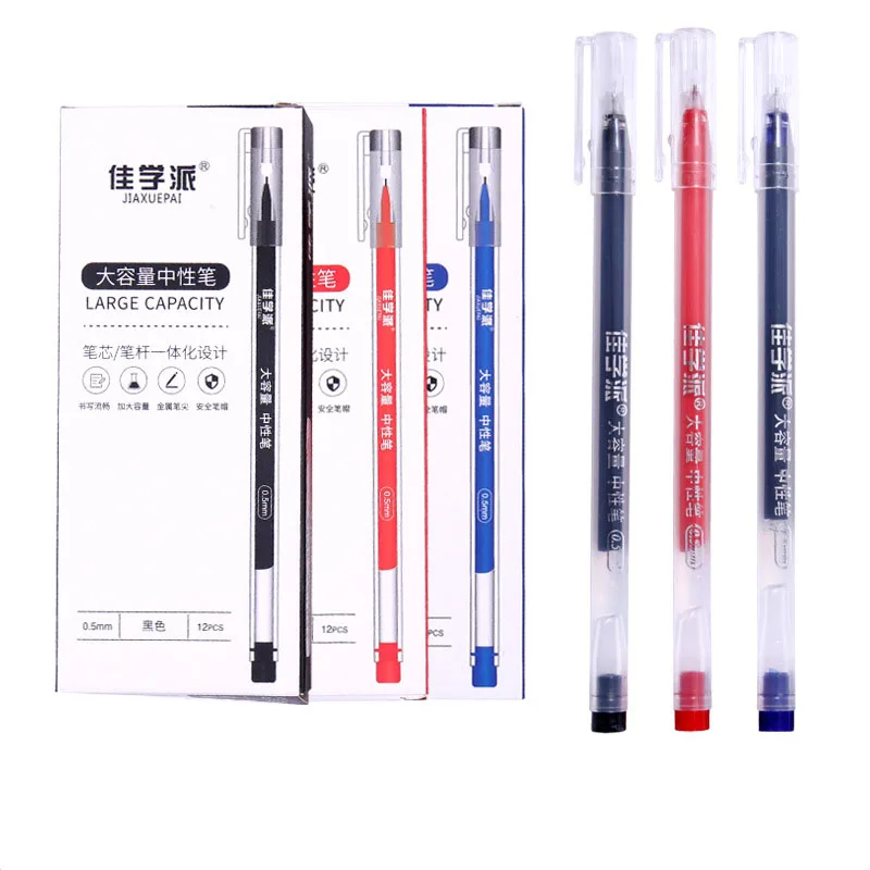 Гелевая ручка большой емкости для школы и офиса 12 шт. гигантская энергия игла