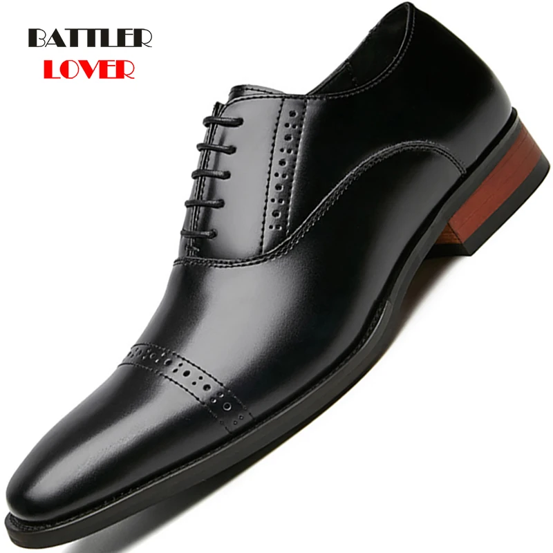 

Carved Genuine Leather Business Shoes for Men Formal Three Joint Gentleman's Suit Shoes Male Luxury Brogue Italian Footwear 45