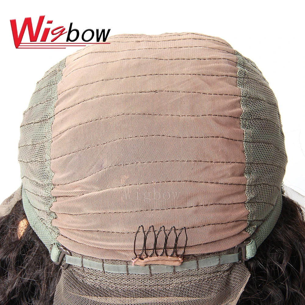 Волосы Wigbow OneCut Боб глубокие вьющиеся 13x4 фронтальные человеческие волосы на сетке