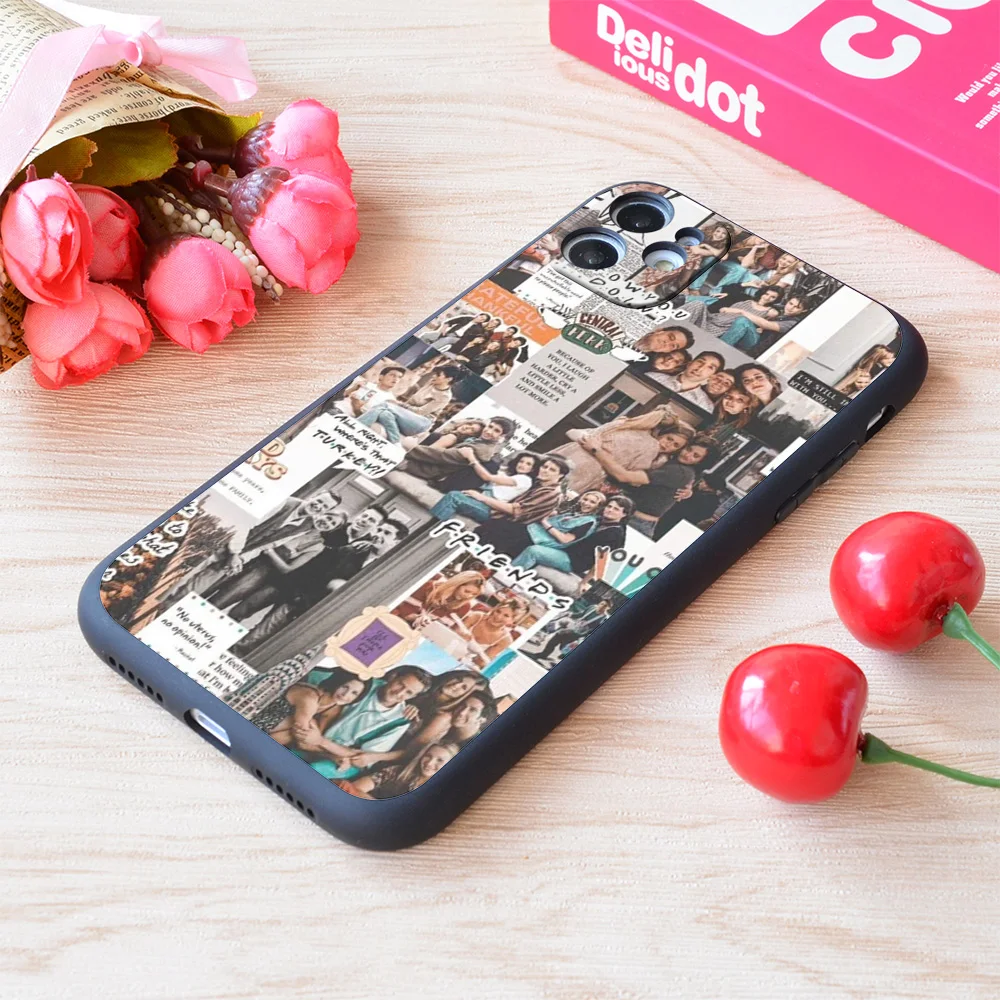 

For iPhone Friends Wallpaper Print Soft Matt Apple Case