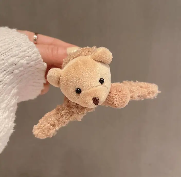 

Корейский плюшевый милый мультяшный медвежонок, заколка для волос, зажим для головы, Шариковая головка, зажим для головы, нишевой дизайн, чу...