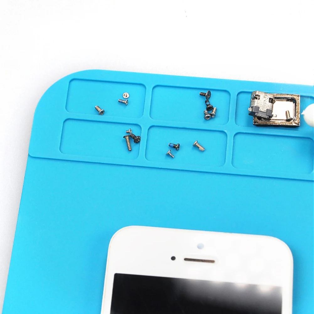 

30cm*20cm Blue Heat Insulation Pad Desk Pad Durable High Quality Maintenance Mat