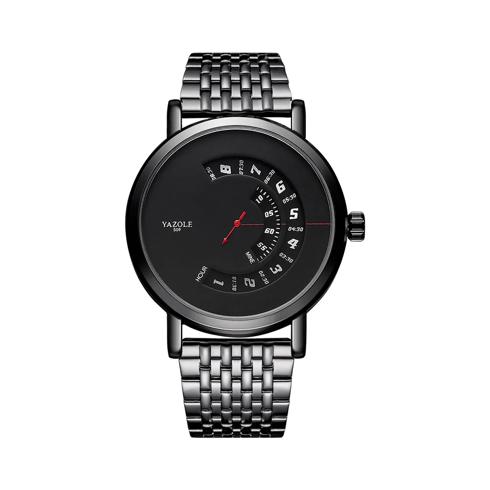 steel black YAZOLE новые кварцевые часы мужские часы Бизнес платье Стиль наручные часы из искусственной кожи мужские наручные часы для мужчин часы Hodinky Man - Цвет: steel black