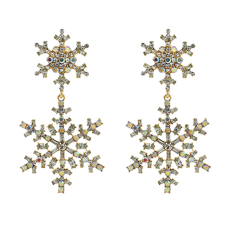 

ZHINI New Korean Fashion Gold Earrings Simple Charming Snowflake Pendant Dangle Earrings for Women Statement Jewelry oorbellen