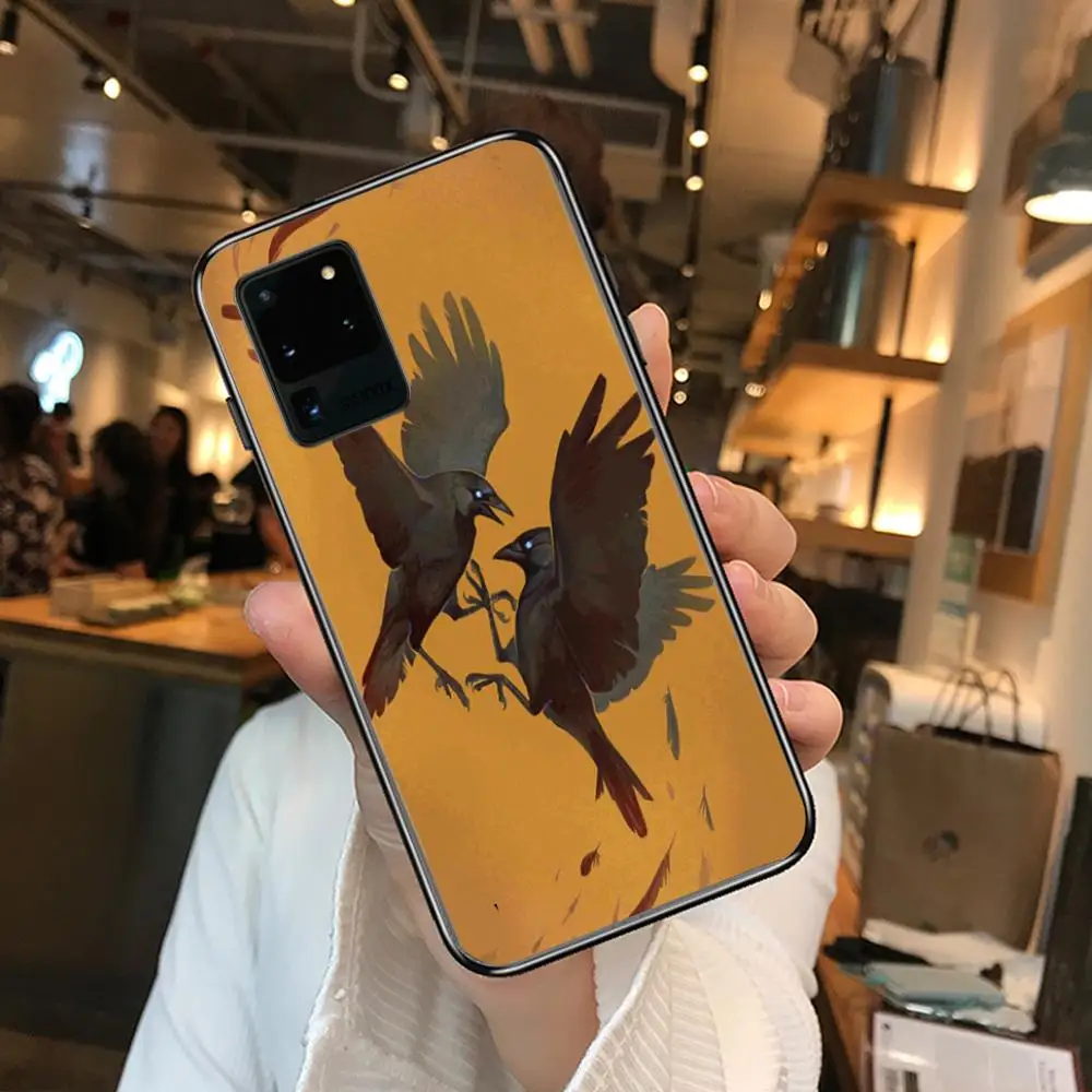 

Crow Personality Phone cover hull For SamSung Galaxy S 6 7 8 9 10 20 21 Plus Edge E note 5G Lite Ultra black soft bumper