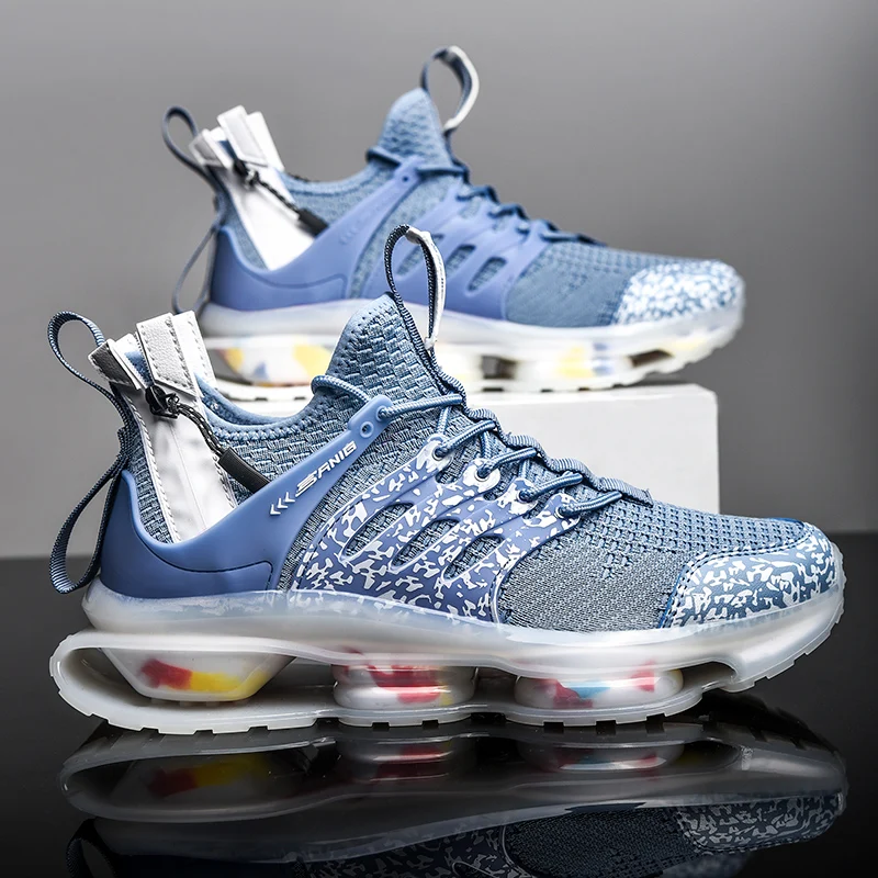 

Новое поступление, модная мужская обувь для бега, дышащие кроссовки, нескользящая демпфирующая обувь для бега, спортивная обувь для уличных тренировок