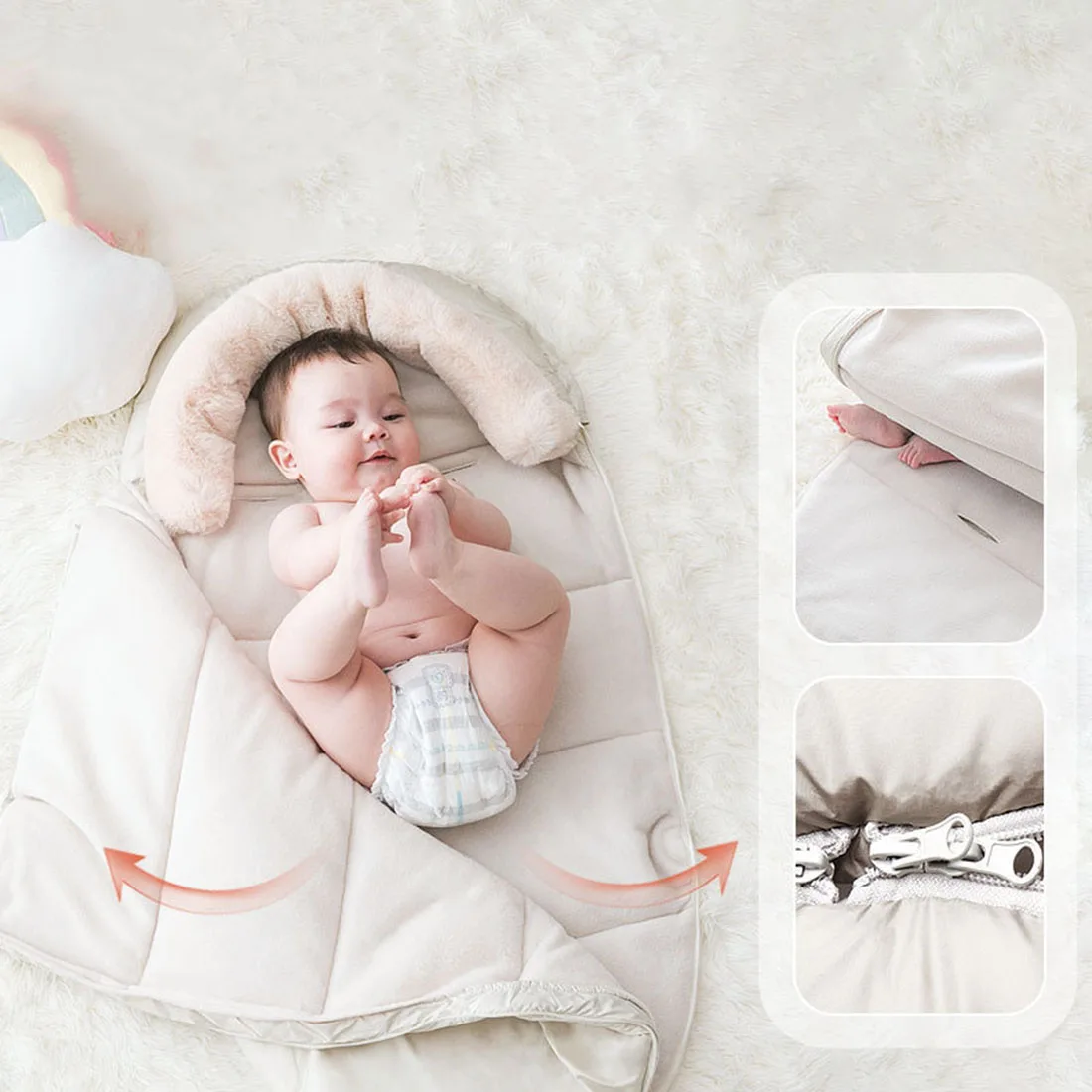 Зимние теплые детские спальные мешки утолщенные Детские для коляски младенцев