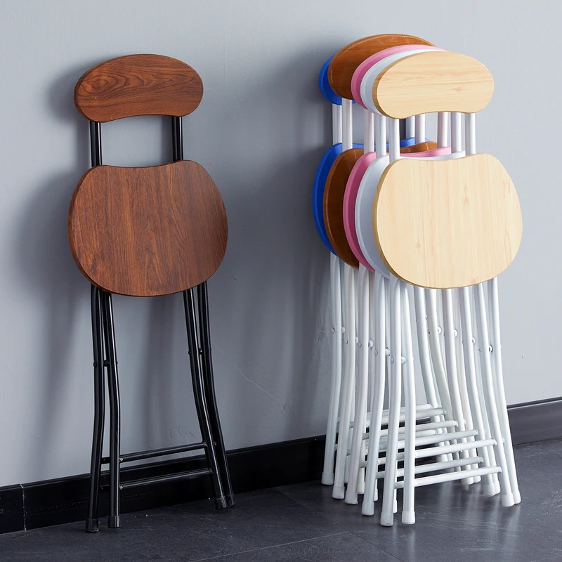 저렴한 접이식 의자 가정 식당 의자 간단한 의자 레저 안락 의자 기숙사 의자 발코니 팔 의자 휴대용 성인 원형 의자