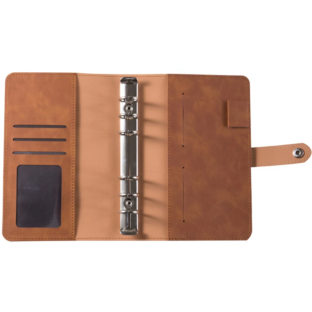 

A6 Тетрадь связующего Портативный искусственная кожа 6 кольцо Офис подарок защиты конфиденциальности Канцтовары для ежедневного использов...