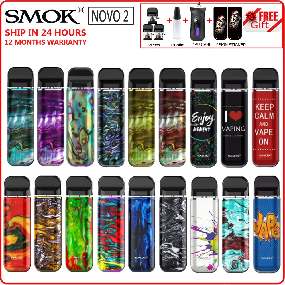SMOK Novo 2 комплект 800 мАч батарея электронная сигарета вейп мини Vape с картриджем Pod катушки атомайзер S NORD PRM40