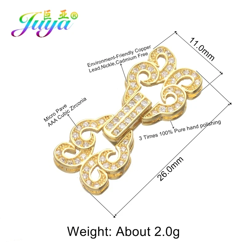 Gold Juya, сделай сам, ювелирная застежка, фурнитура ручной работы, металлическая застежка, застежки для женщин, натуральный камень, жемчуг, рукоделие, изготовление ювелирных изделий - Цвет: Gold