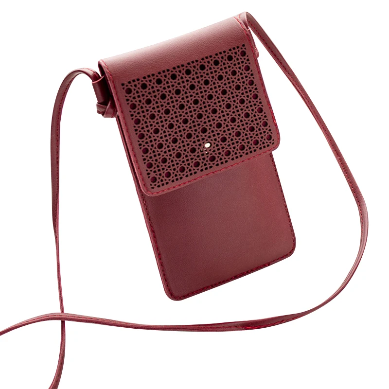 

Cross Body Mobile Phone Bag Touching Screen Clear Window Mini Purse Cell Phone Bag Pouch SEC88