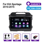 Автомагнитола, совместимая с KIA Sportage 2010, 2011, 2012, 2013, 2014, 2016, 2015, Android 11, с экраном 1024*600, 2.5D, навигацией, GPS