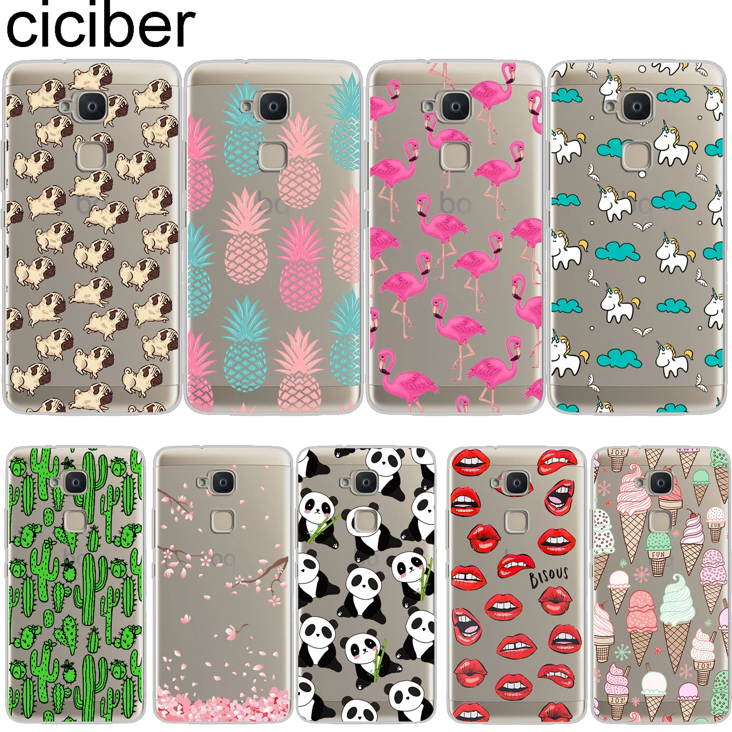Чехол для телефона ciciber BQ Aquaris U2 C U X5 V VS X2 X Plus Lite Pro E5 s M5 M5.5 E4.5 M4.5 мягкий силиконовый
