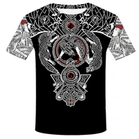 new viking symbol 3d printed mans t shirt short sleeved harajuku t shirts street hip hop unisex tops