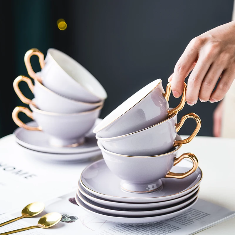 Новая керамическая кофейная чашка в европейском ретро стиле красивый дизайн