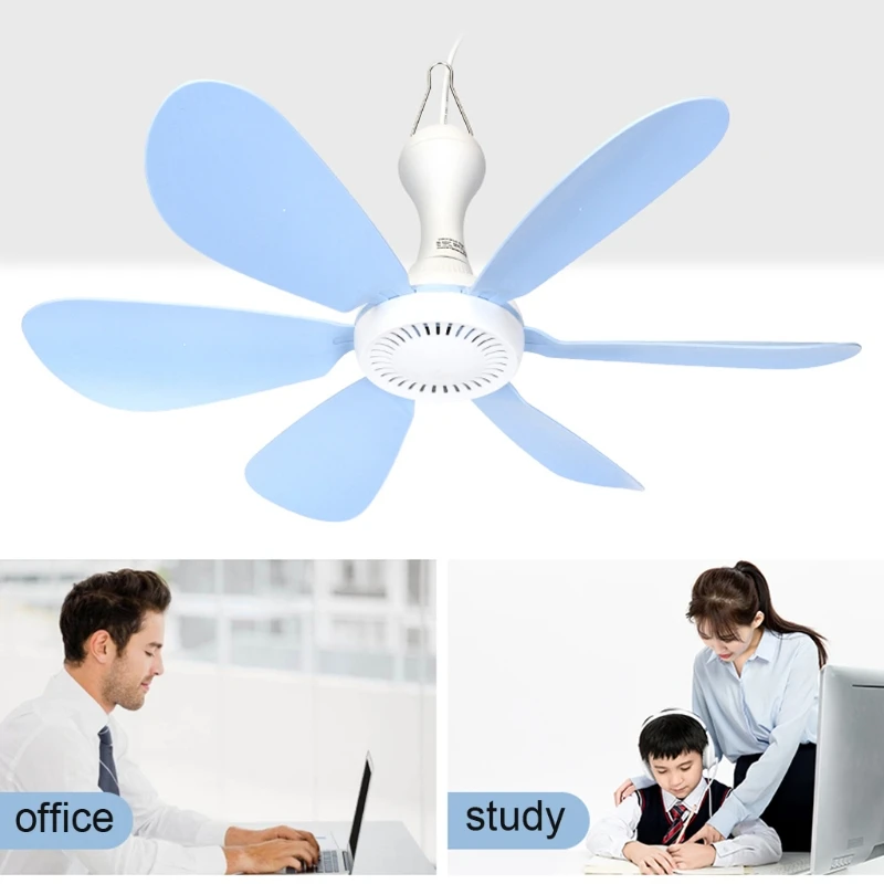 

AC 220V 20W 6 Leaves One Speed 16.5" Ceiling Fan mini Fan Dormitory Hanging fan with 1.8m Power Cable On Off Switch