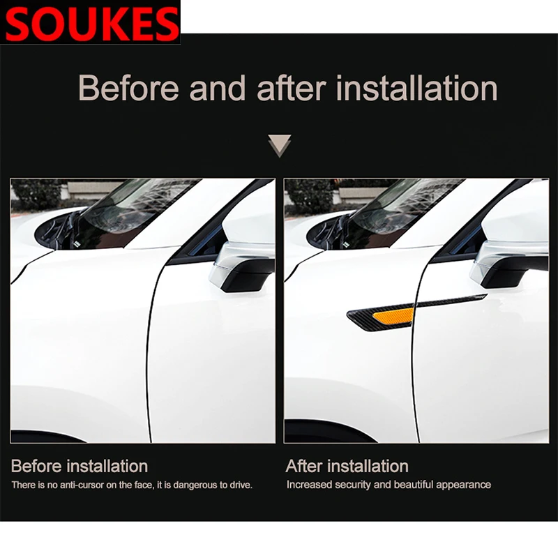 2 шт. светоотражающие наклейки для автомобиля двери безопасности Предупреждение