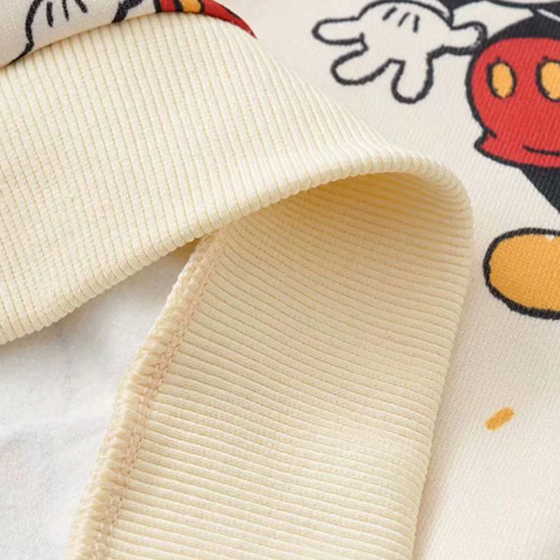 

Disney Sweatshirt Women Cartoon Mickey Mouse Print Pullover Jacket O-Neck Female Casual Tops Harajuku Vintage Streetwear Femme