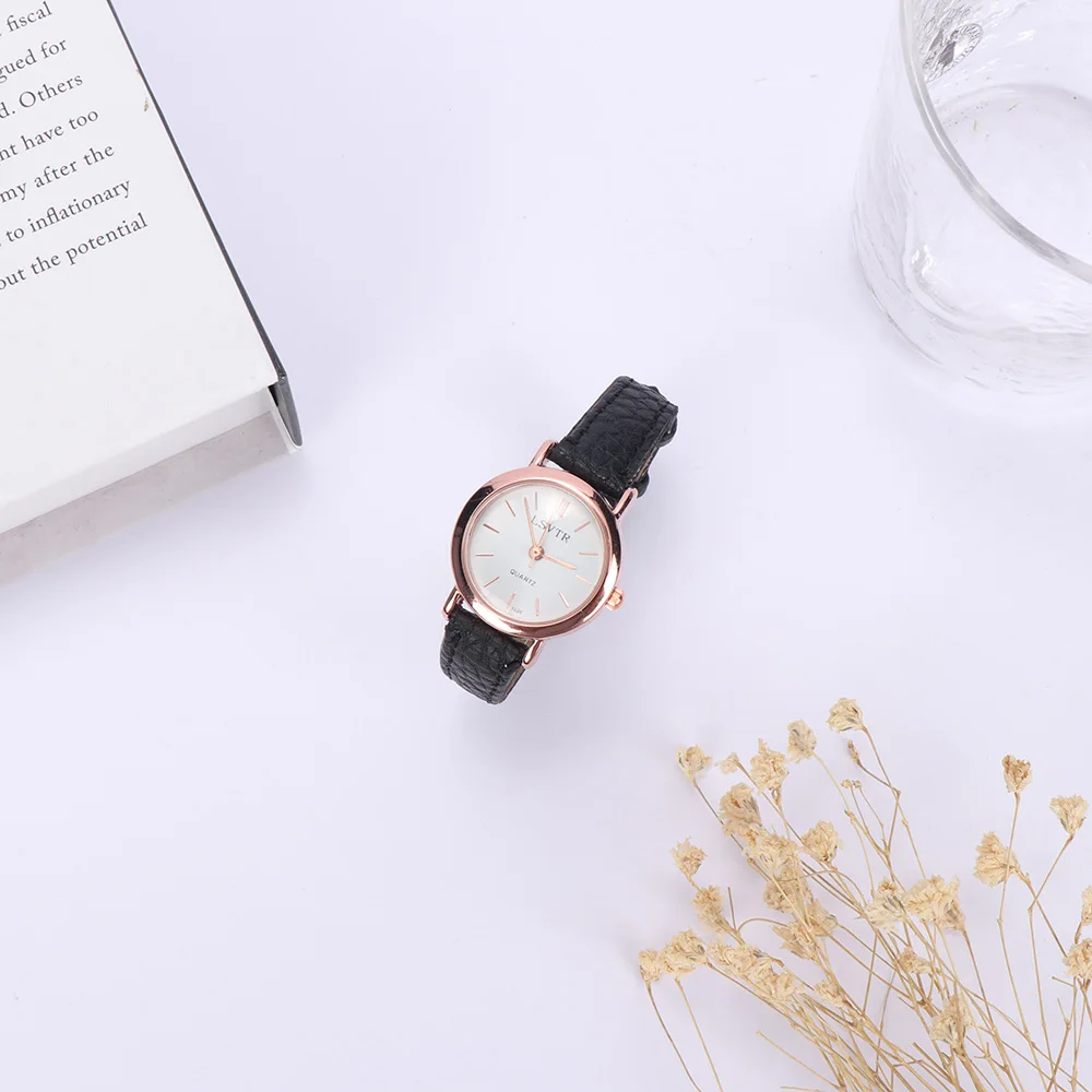 

Fashion Lady Student Wristwatches Women Quartz Wristwatches Retro Vintage Thin Leather Watchstrap Small Watch