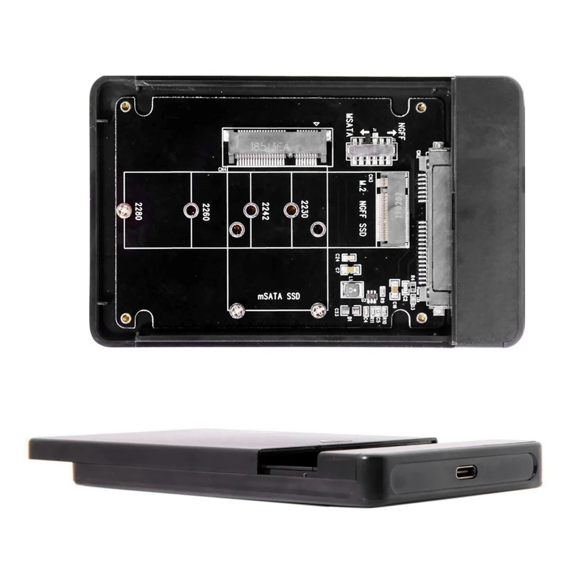 MSATA и Combo M.2 NGFF B Key SSD для USB Type C чехол конвертер корпус с переключателем|Корпус
