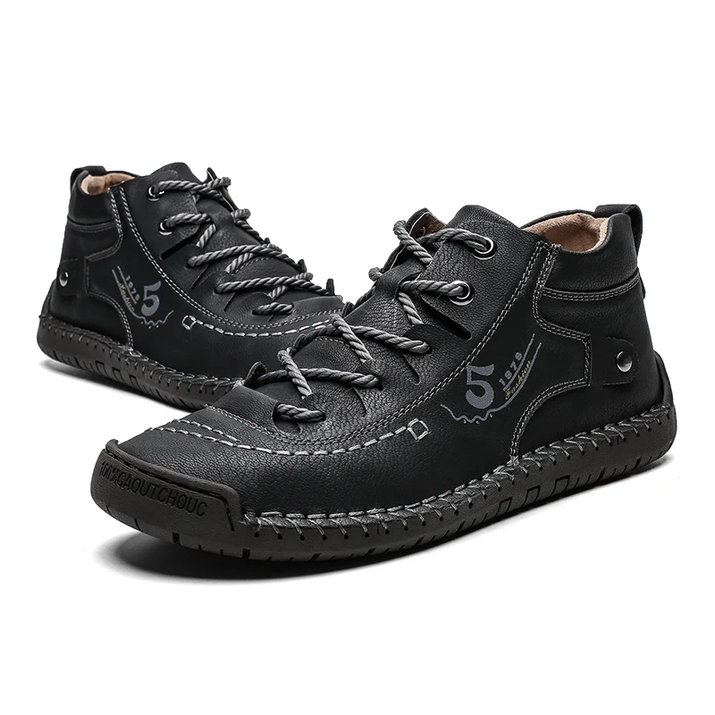 Plus Size Winter Men Shoes Casual Split Leather Shoes Men Loafers Super Comfort Snow Shoes Men Flats Hot Sale Moccasins Shoes