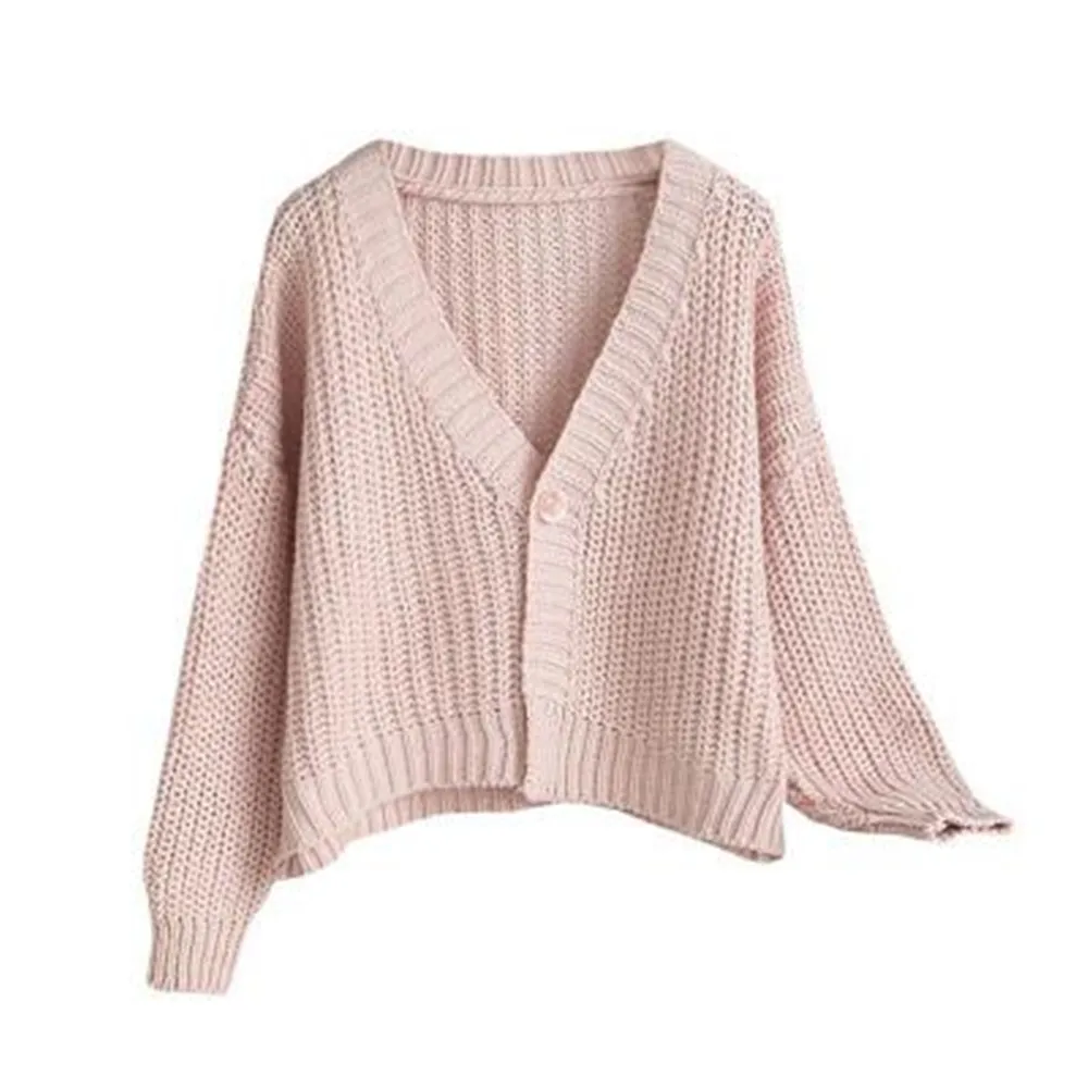 

2021 Knitting Cardigan Women Coat Casual Fashion Knitting V-Neck Long Sleeve Warm Lazy Wind Sweater Knitting Coat Top Female