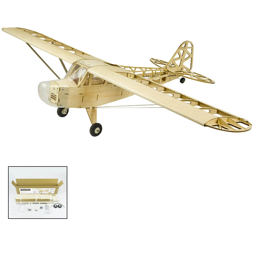 S2304 Balsa дерево RC самолет 1200 мм Электрический питание J3 CUB в разобранном виде RC самолет комплект/PNP версия DIY летающие модели игрушки для детей