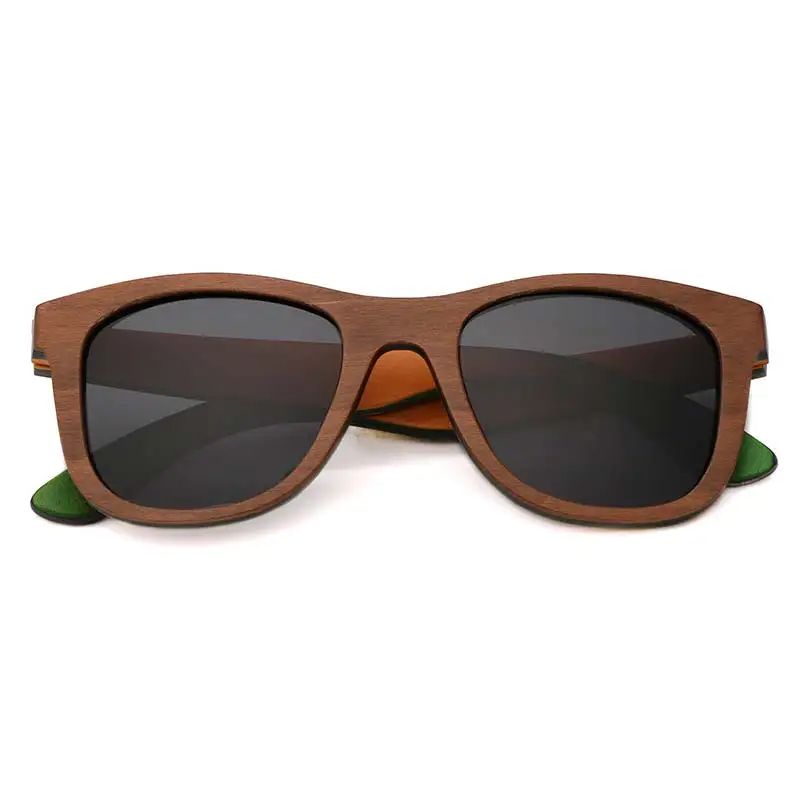 brown grey lens BerWer брендовые Дизайнерские деревянные солнцезащитные очки Новые поляризованные женские мужские Многослойные скейтборд деревянный солнцезащитные очки винтажные очки - Цвет линз: brown grey lens