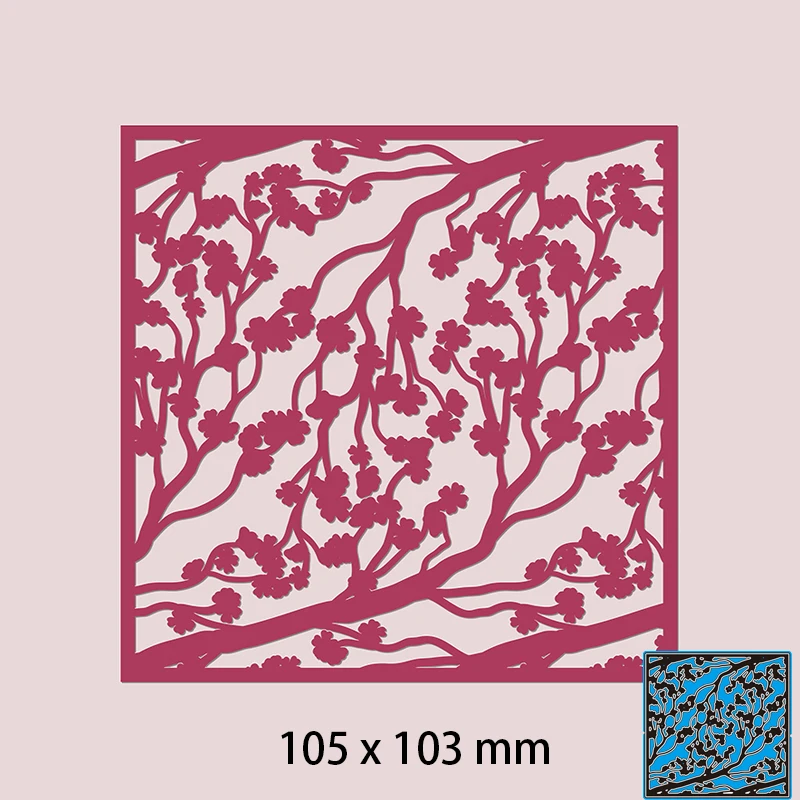 

Трафаретный вырубной штамп ветви цветущей сакуры с узором своими руками заплетания фотоальбом тиснение Бумага карты 105*103 мм