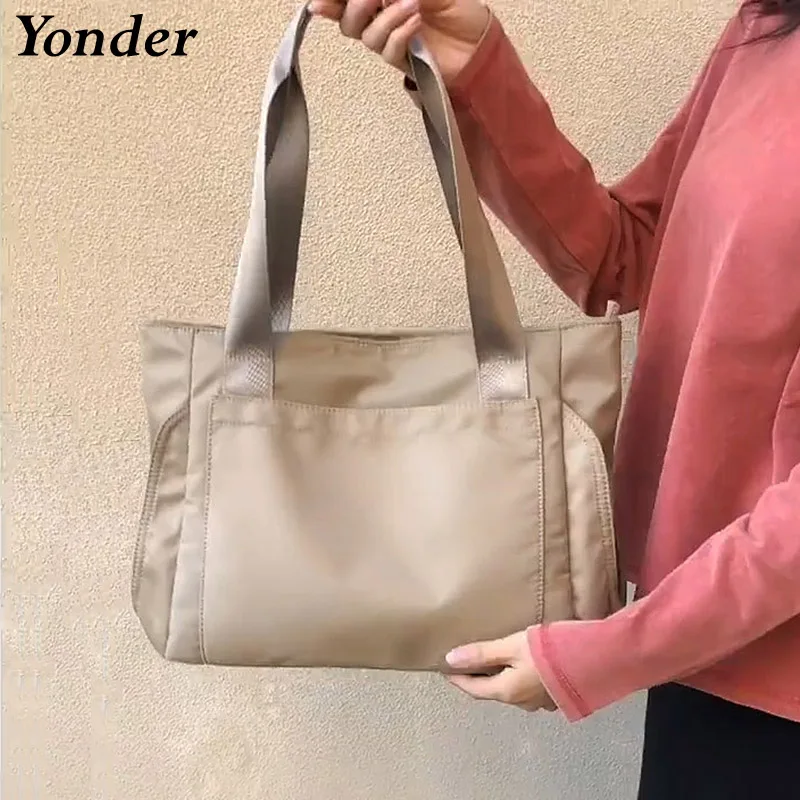 

Модная Корейская нейлоновая сумка-тоут через плечо, женская большая ткань, модель 2022, большая сумка для покупок, женские сумки