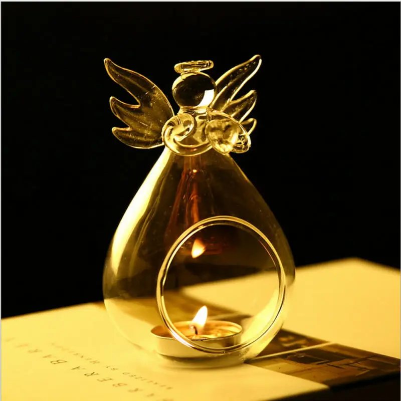 Новинка подсвечники ангельские стеклянные хрустальные прозрачные классические