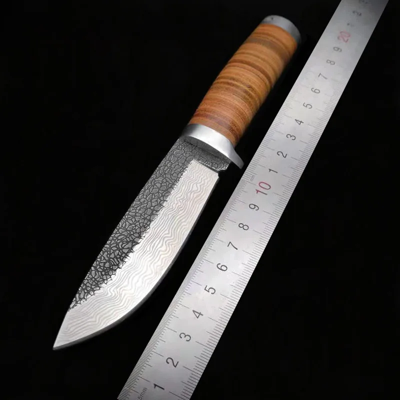 Новый фиксированный Дамасская сталь 58HRC высокой твердости военный для выживания