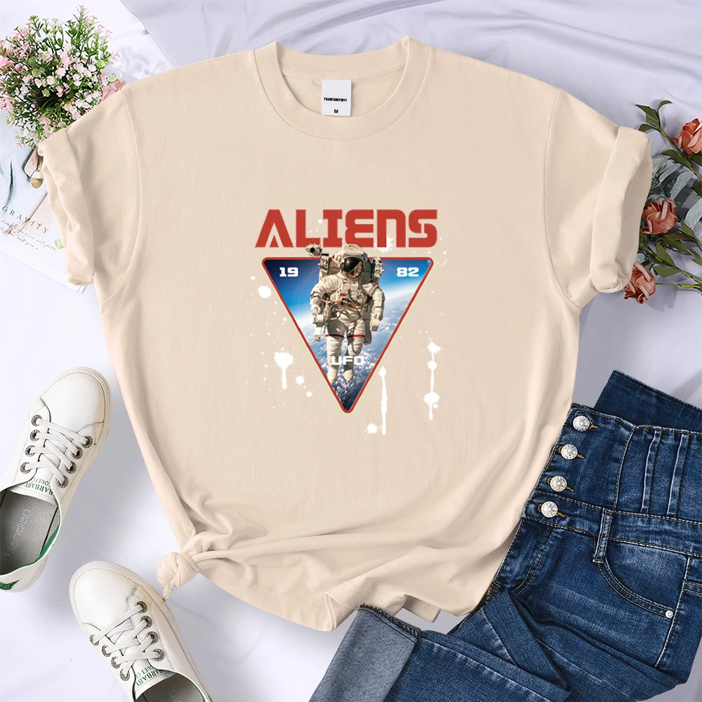 Женская футболка с принтом I Want To Believe Alens приталенные футболки для творчества