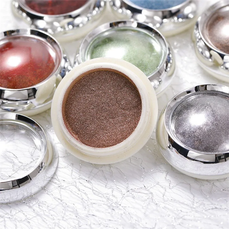 Пигмент для дизайна ногтей порошок зеркальный блестящий металлический цвет УФ