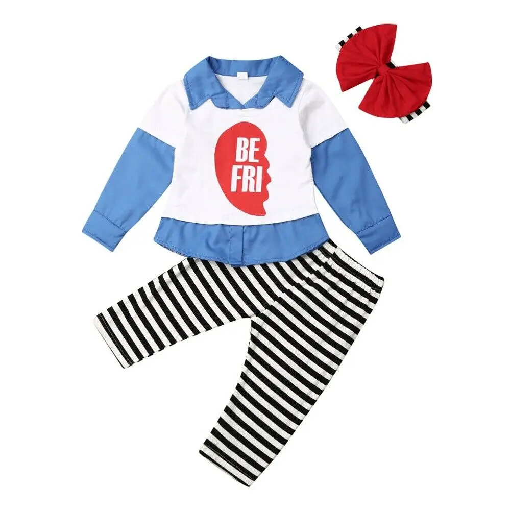 

3 шт., рубашка и длинные брюки для девочек, на осень