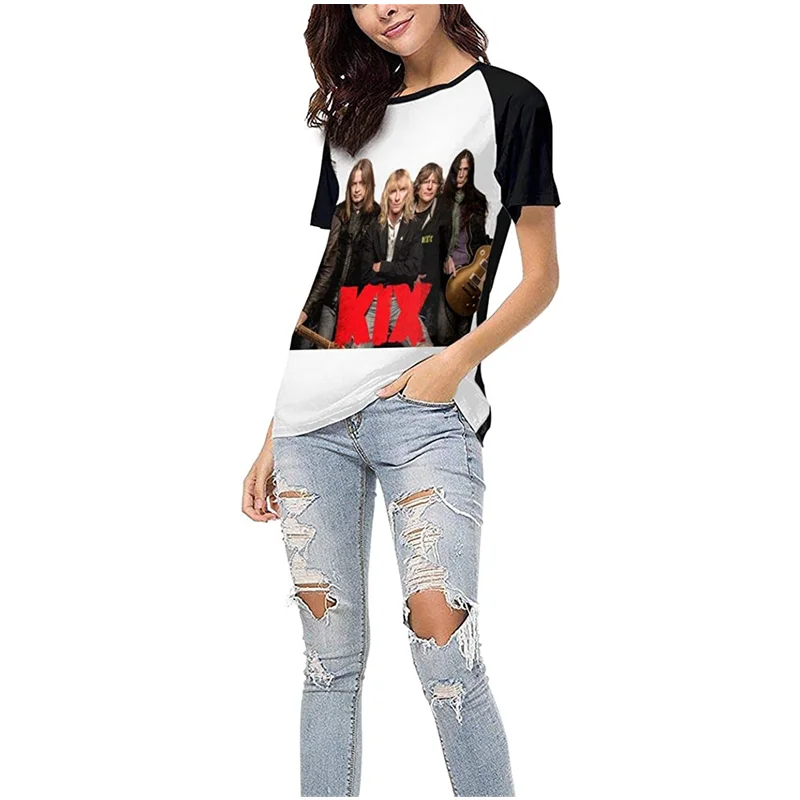 

The People's Women's Music Print Baseball Round Neck T-Shirt Short Sleeves Tshirts retro t shirt harajuku