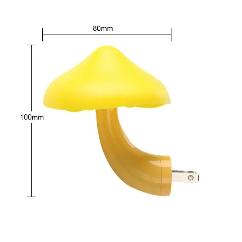 

1pc Yellow Mushroom Led Light Sensor Night Light Room Decoration Bedroom EU Plug Sensor Home Light-control US Decor T7L8
