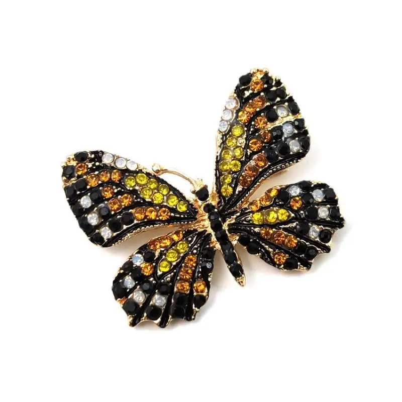2019 модная цветная брошь в виде бабочки свадебные хрустальные стразы насекомых