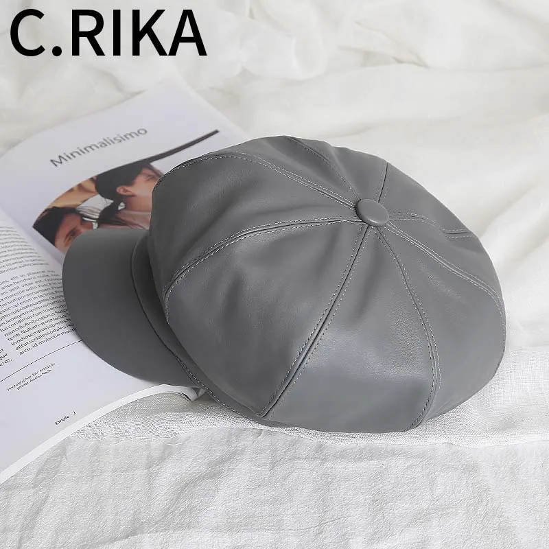 Новые модные Восьмиугольные шляпы для женщин Классическая кепка газетчика из